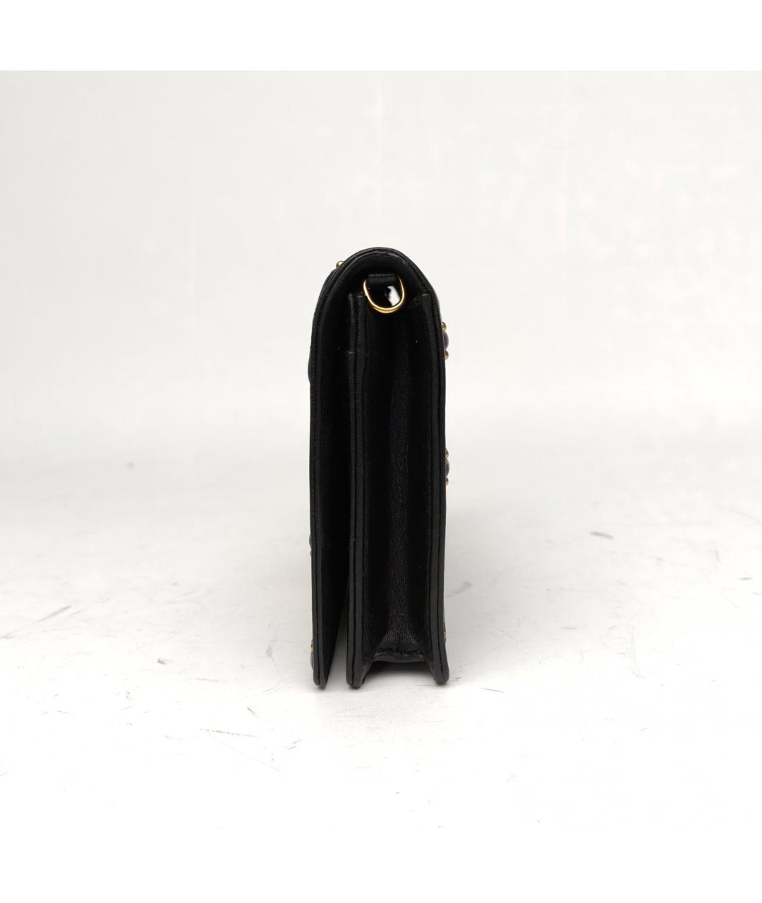 CHRISTIAN DIOR Черная кожаная сумка через плечо, фото 3