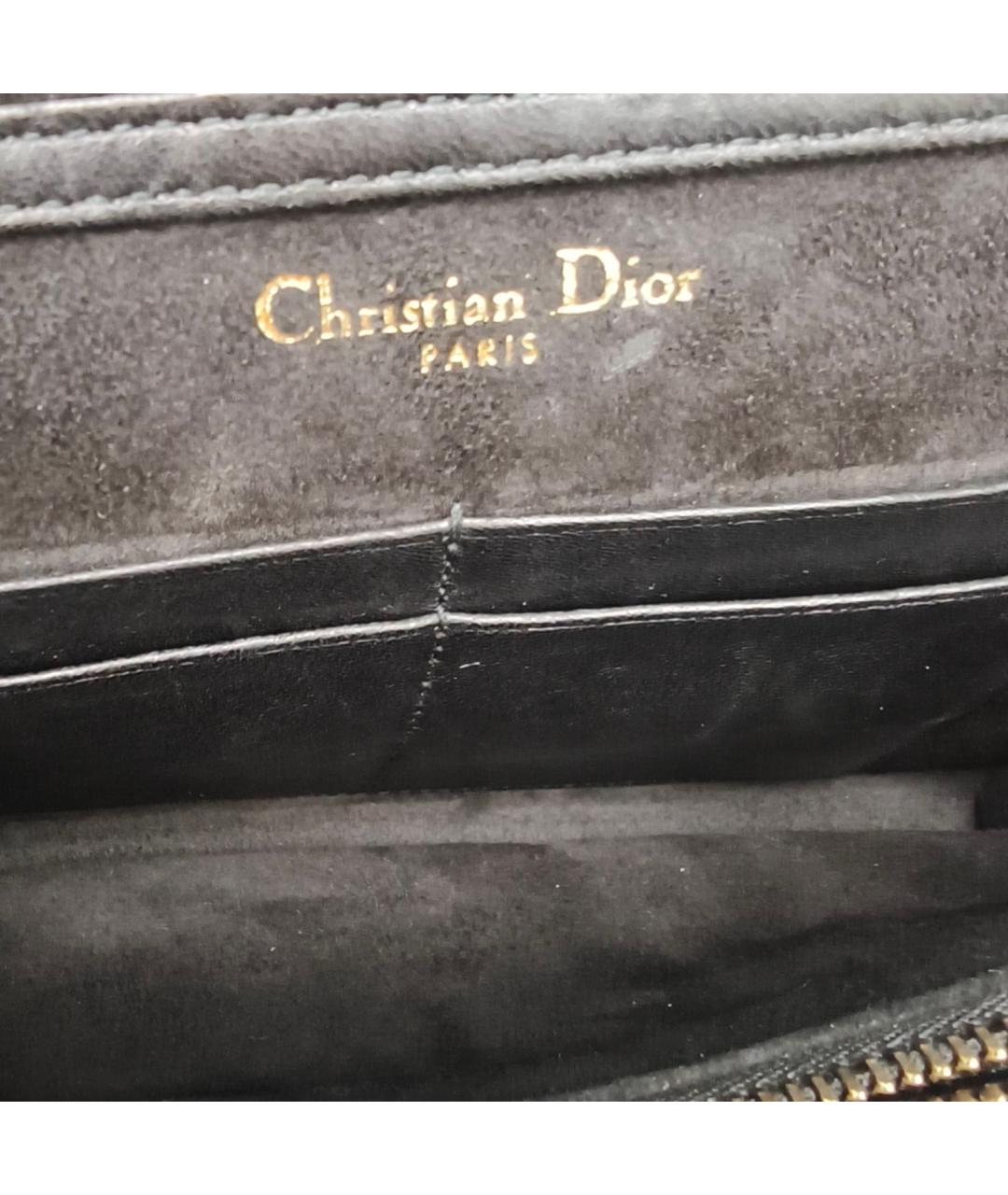 CHRISTIAN DIOR Черная кожаная сумка через плечо, фото 8