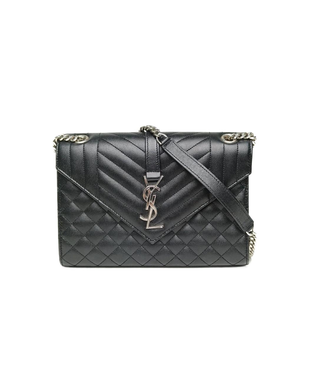 SAINT LAURENT Черная кожаная сумка через плечо, фото 9