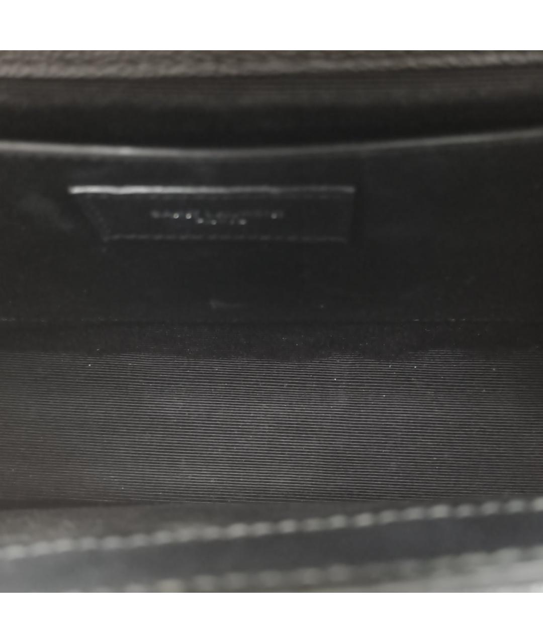 SAINT LAURENT Черная кожаная сумка через плечо, фото 7