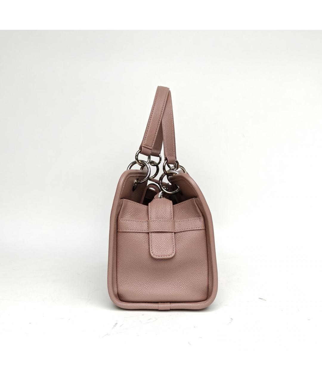 CHANEL Фиолетовая кожаная сумка с короткими ручками, фото 5