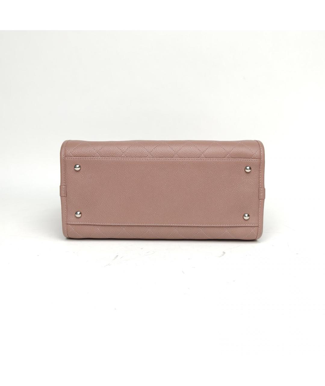 CHANEL Фиолетовая кожаная сумка с короткими ручками, фото 6