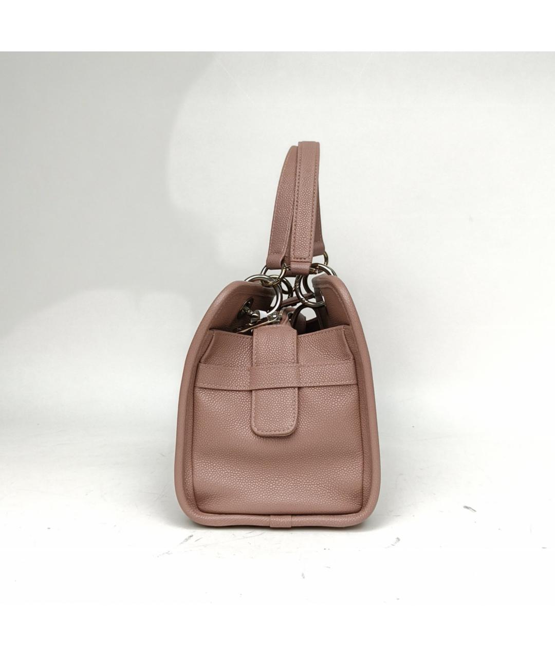 CHANEL Фиолетовая кожаная сумка с короткими ручками, фото 3