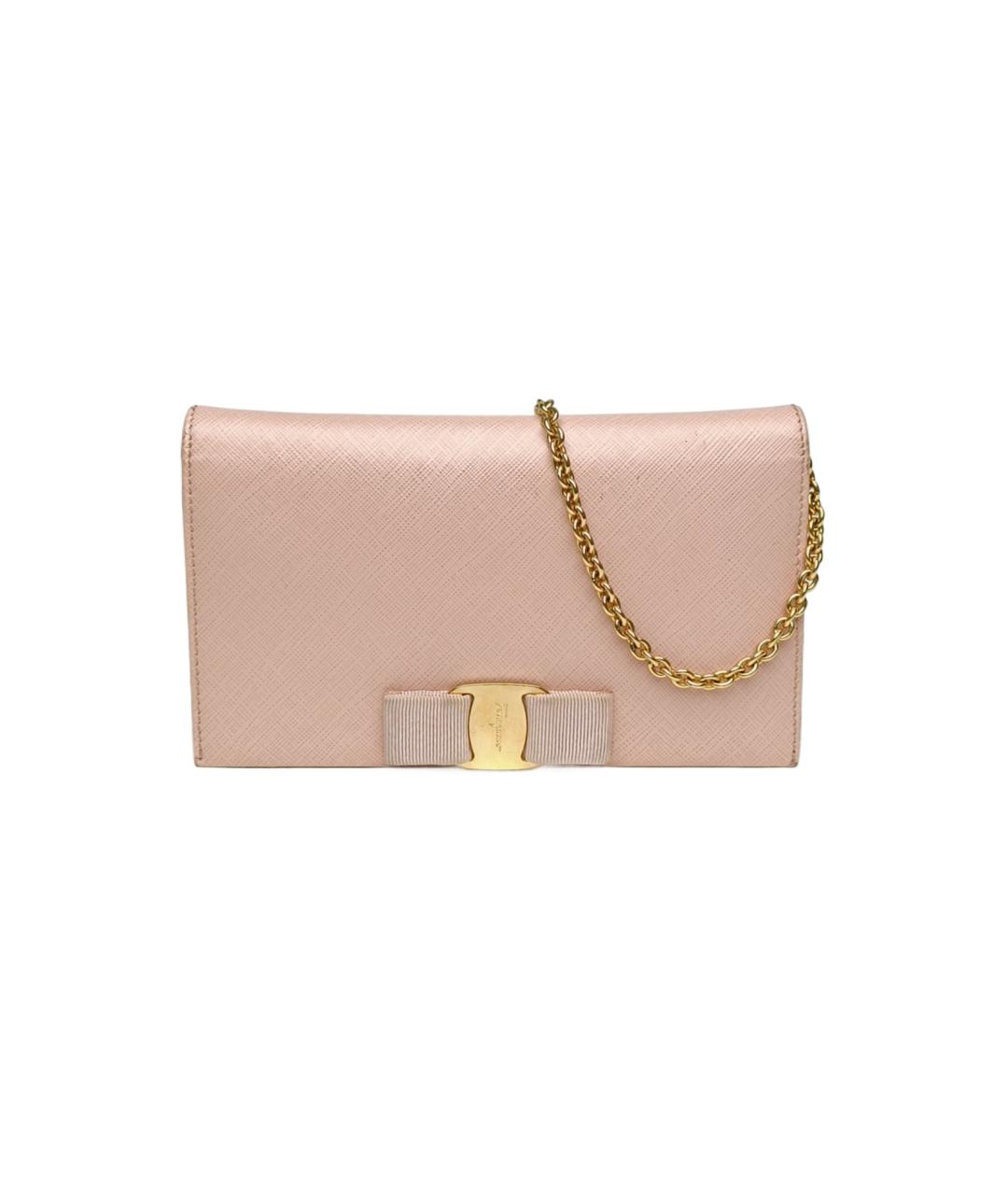 FERRAGAMO Розовая кожаная сумка через плечо, фото 10