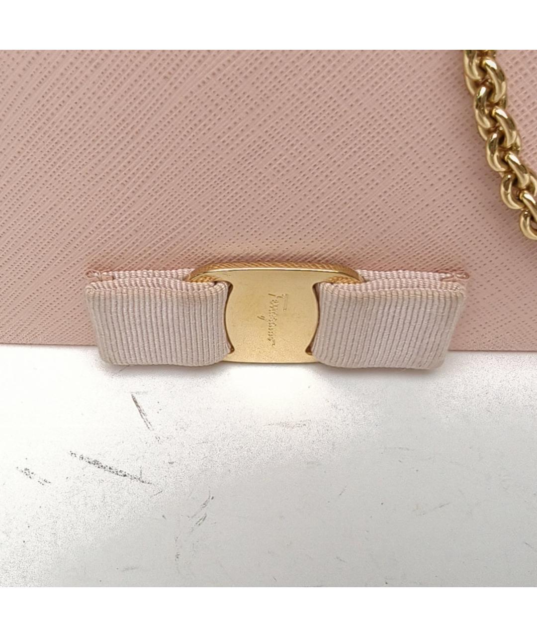 FERRAGAMO Розовая кожаная сумка через плечо, фото 8