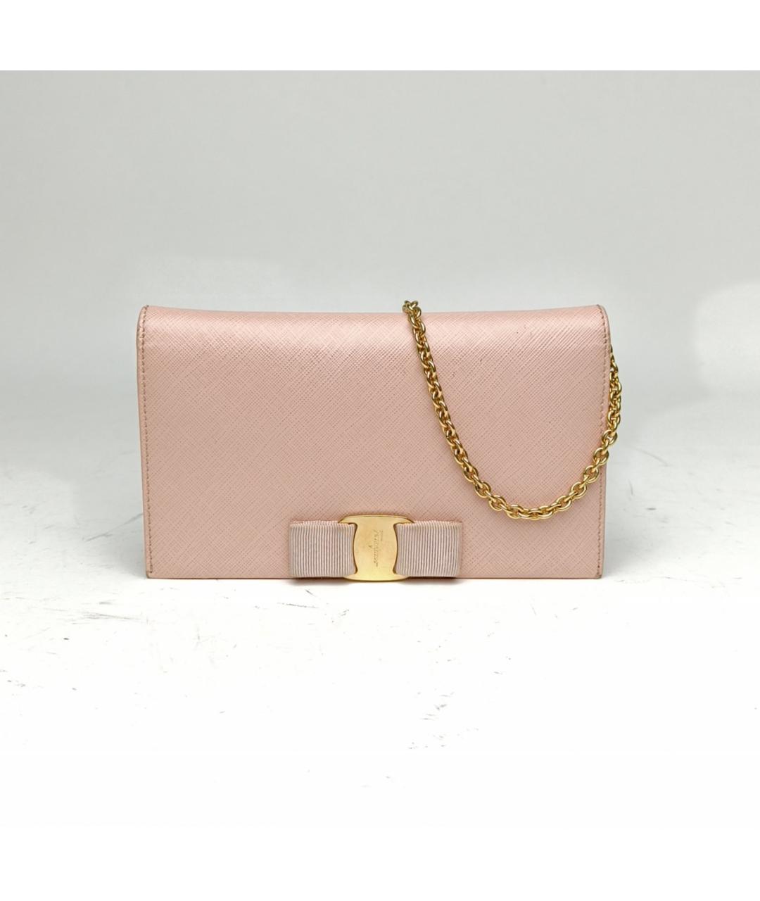 FERRAGAMO Розовая кожаная сумка через плечо, фото 2