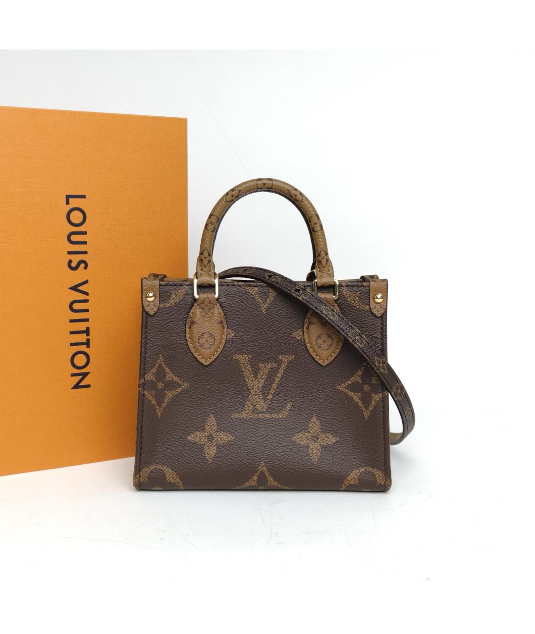 LOUIS VUITTON Коричневая сумка с короткими ручками, фото 8