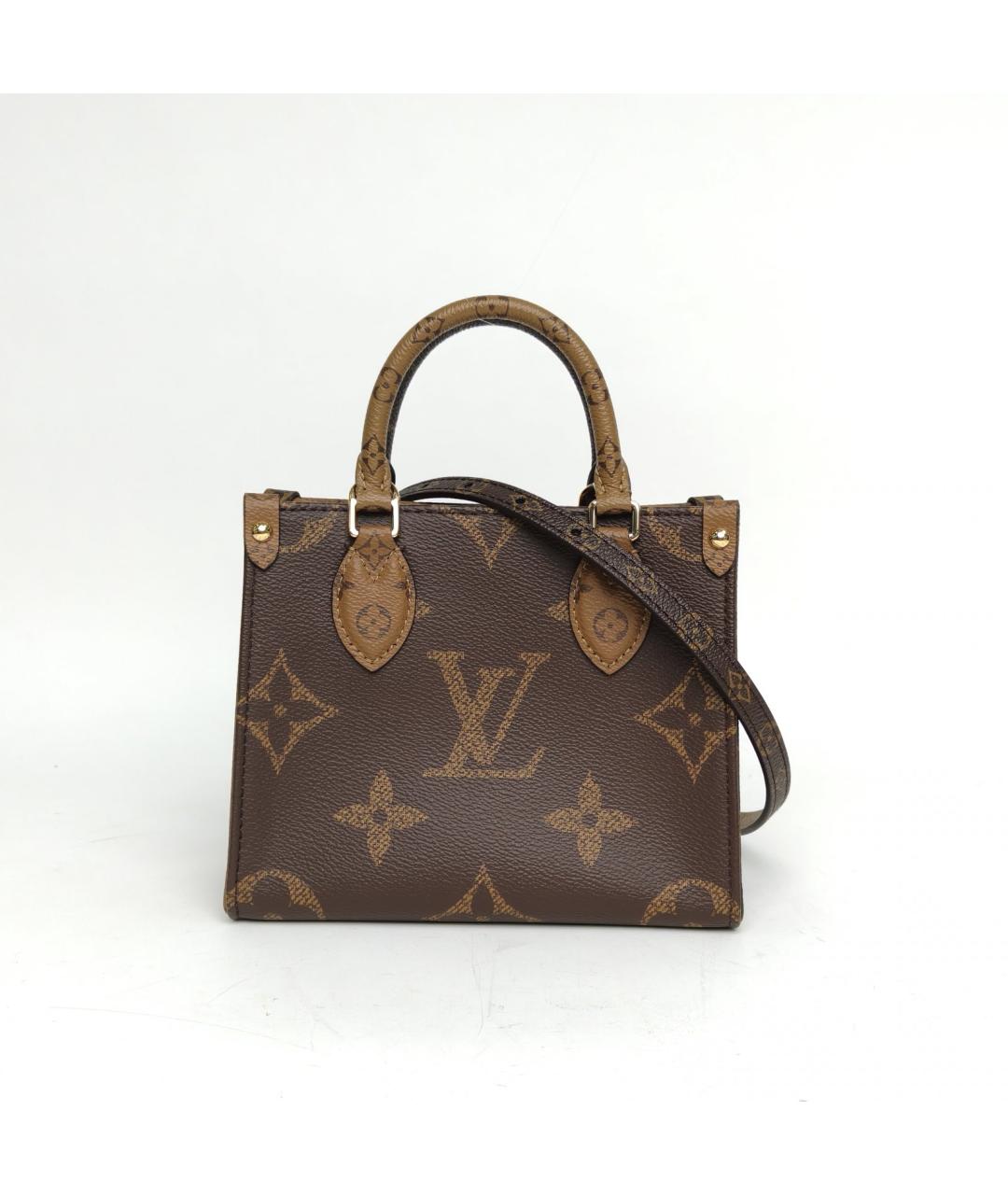 LOUIS VUITTON Коричневая сумка с короткими ручками, фото 2