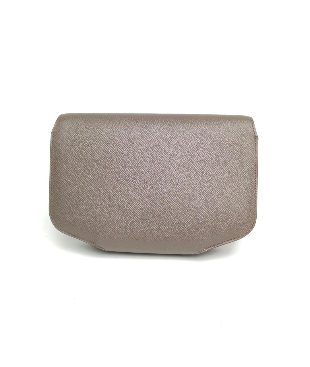 HERMES Серая кожаная сумка через плечо, фото 4