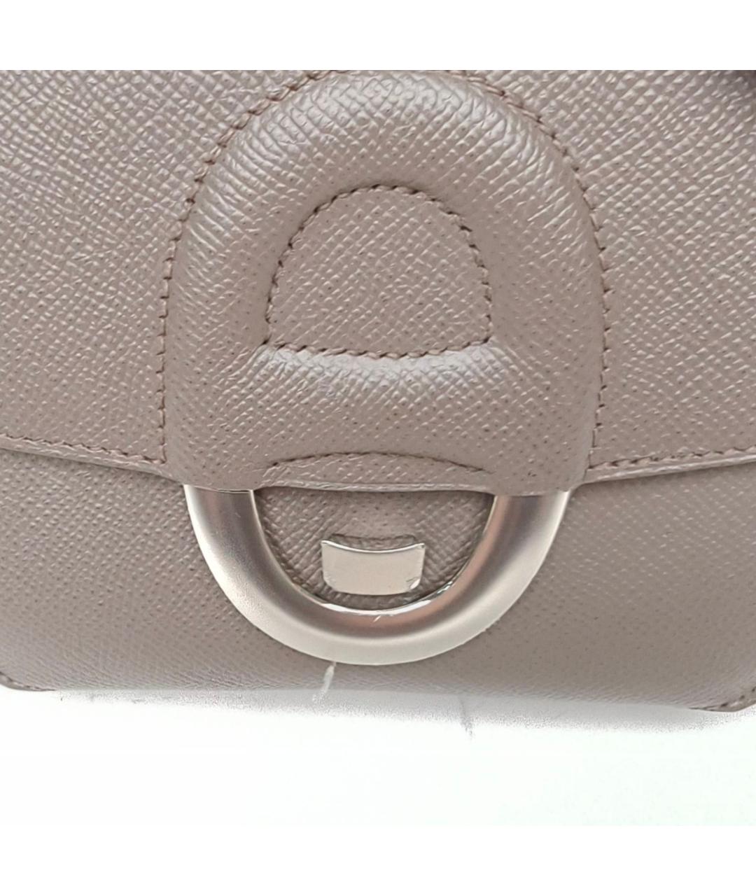 HERMES Серая кожаная сумка через плечо, фото 8