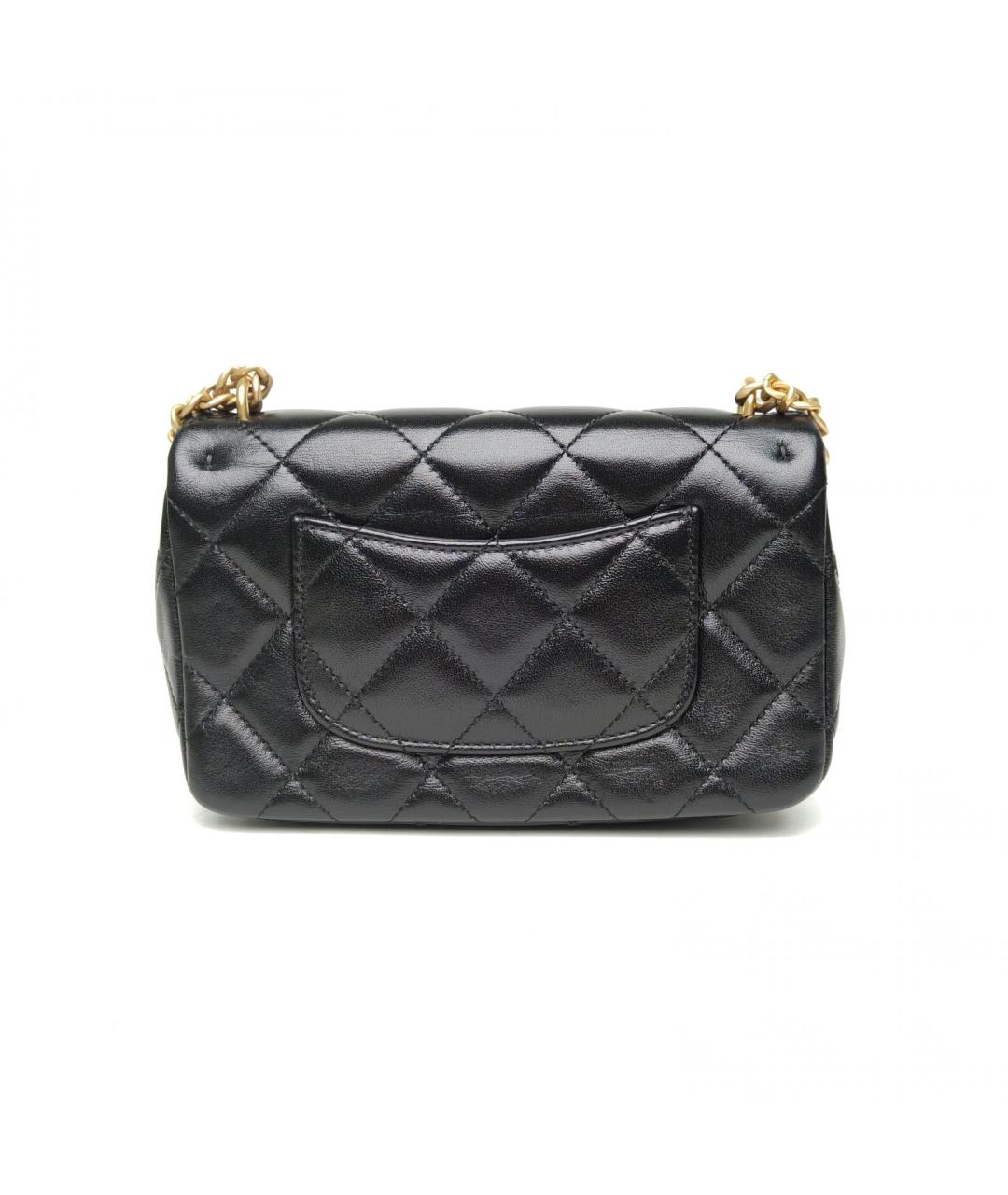 CHANEL Черная кожаная сумка через плечо, фото 4