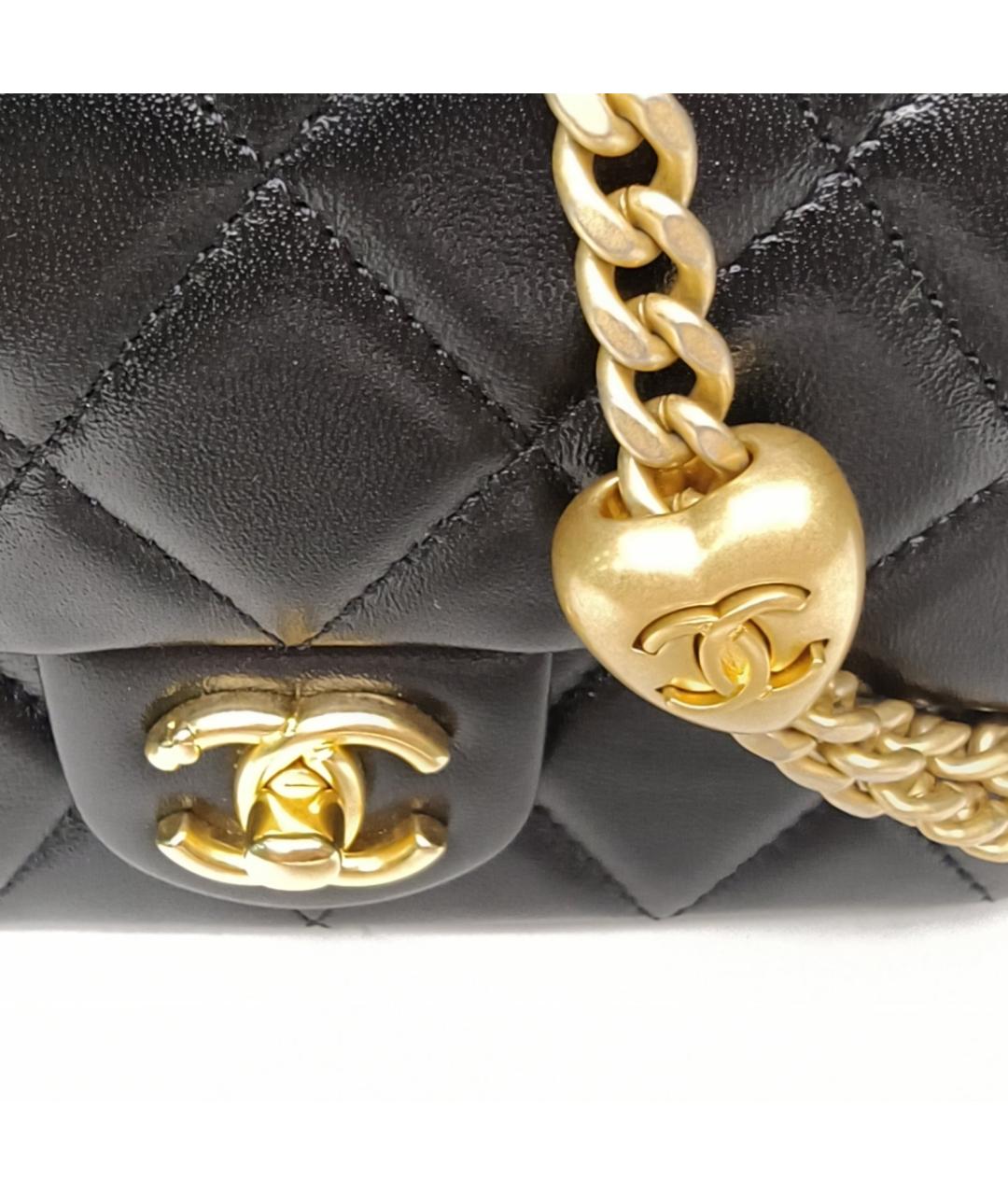 CHANEL Черная кожаная сумка через плечо, фото 7