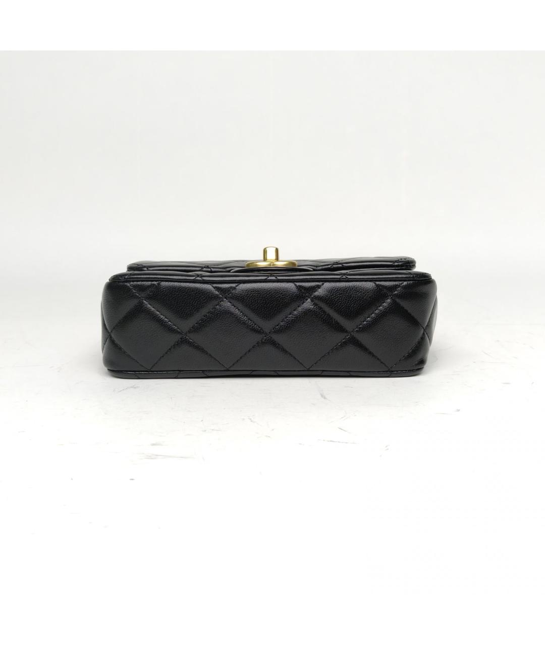 CHANEL Черная кожаная сумка через плечо, фото 6