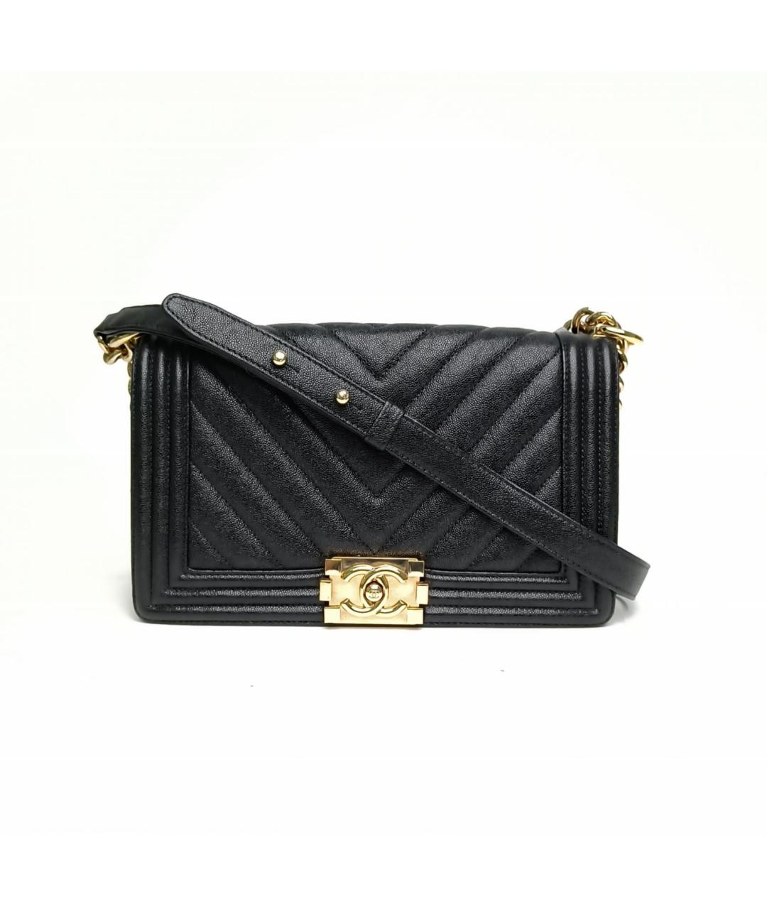 CHANEL Черная кожаная сумка через плечо, фото 2