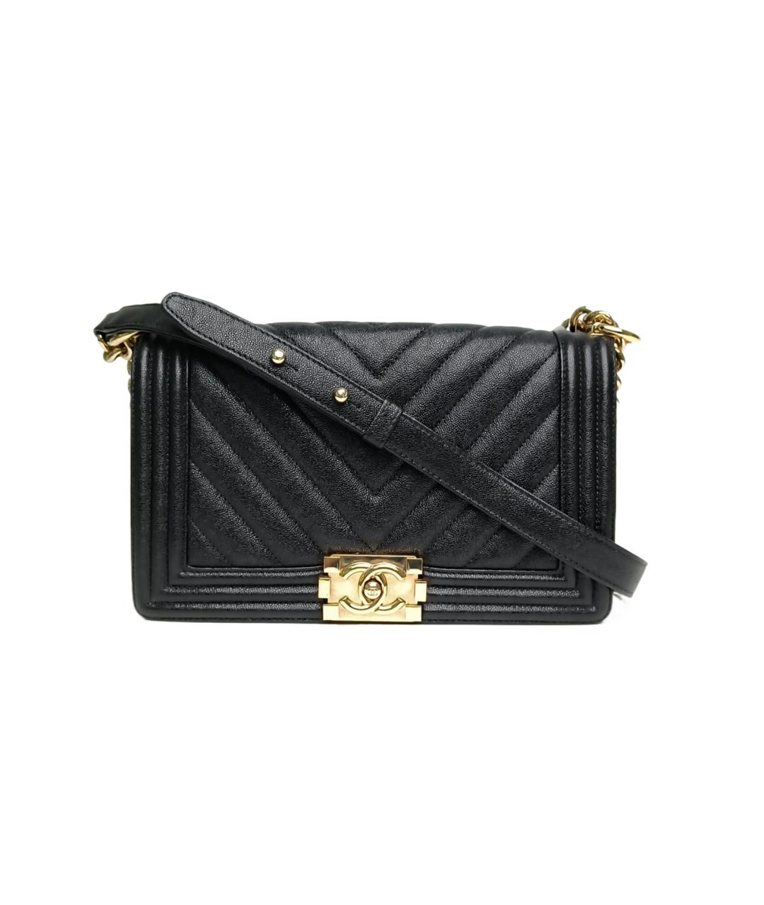 CHANEL Черная кожаная сумка через плечо, фото 10