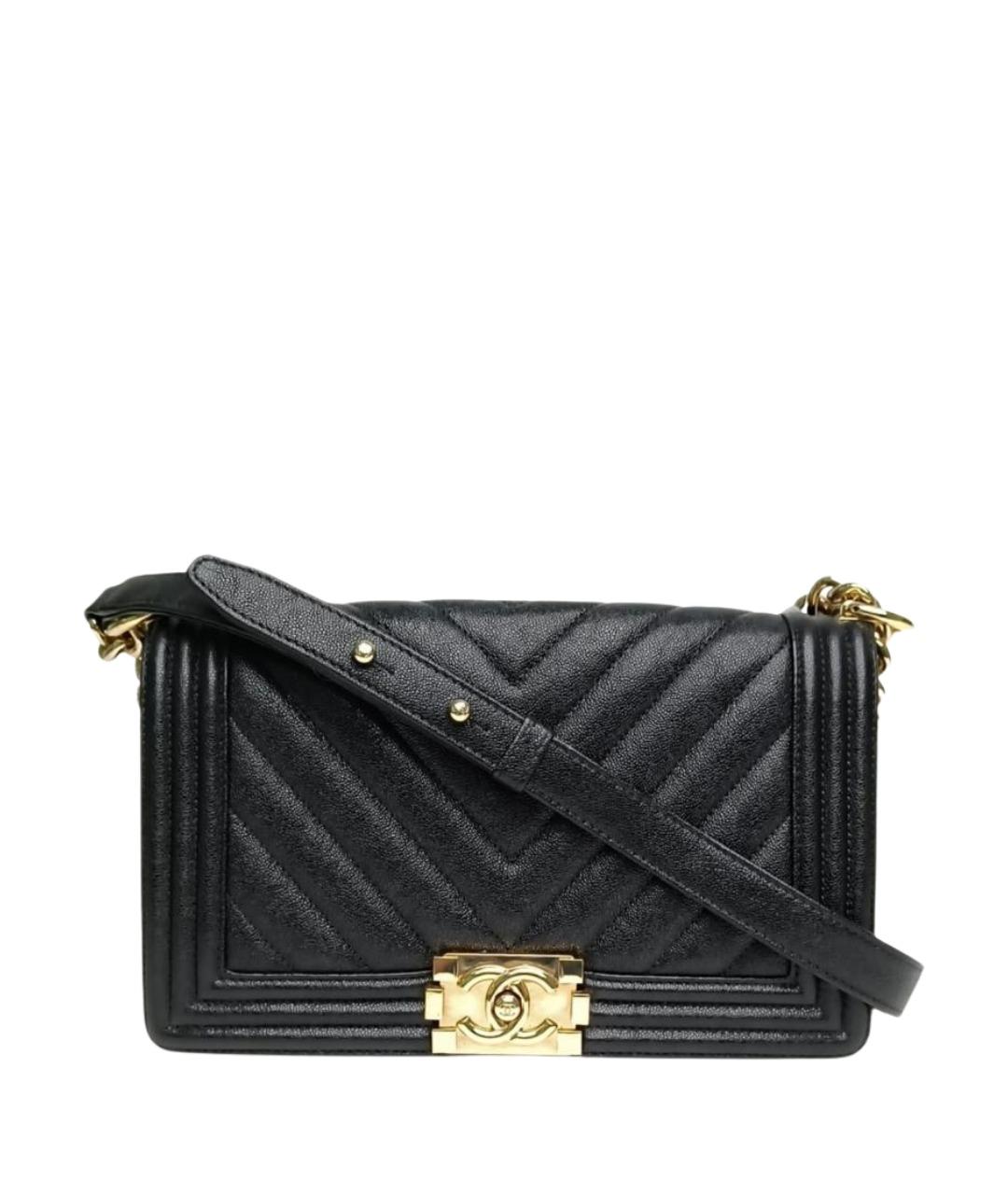 CHANEL Черная кожаная сумка через плечо, фото 1