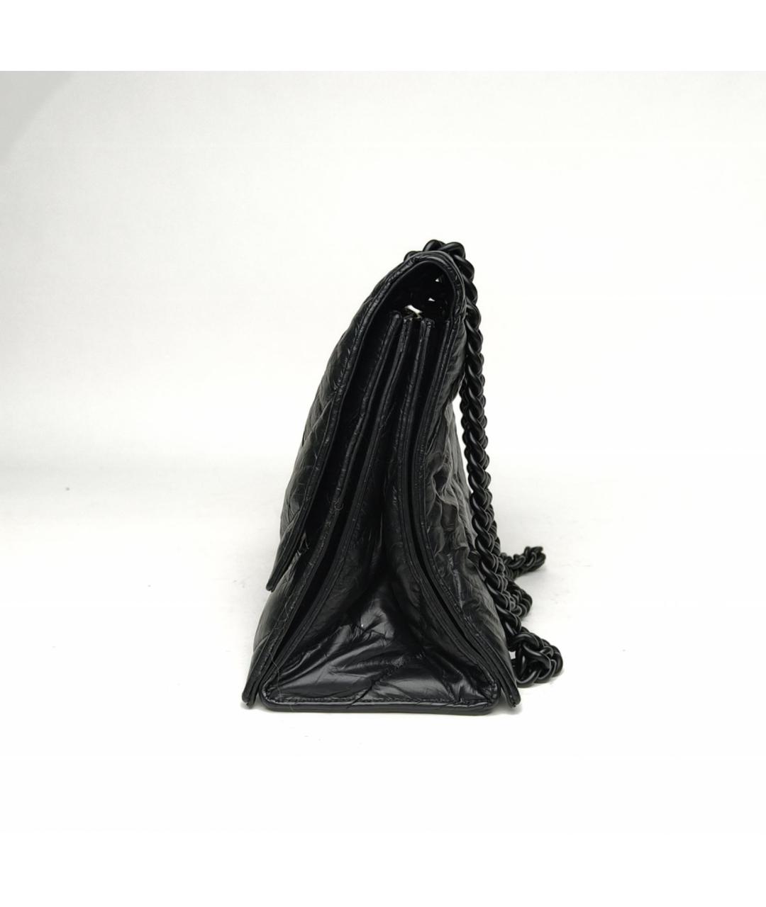 BALENCIAGA Черная кожаная сумка через плечо, фото 3