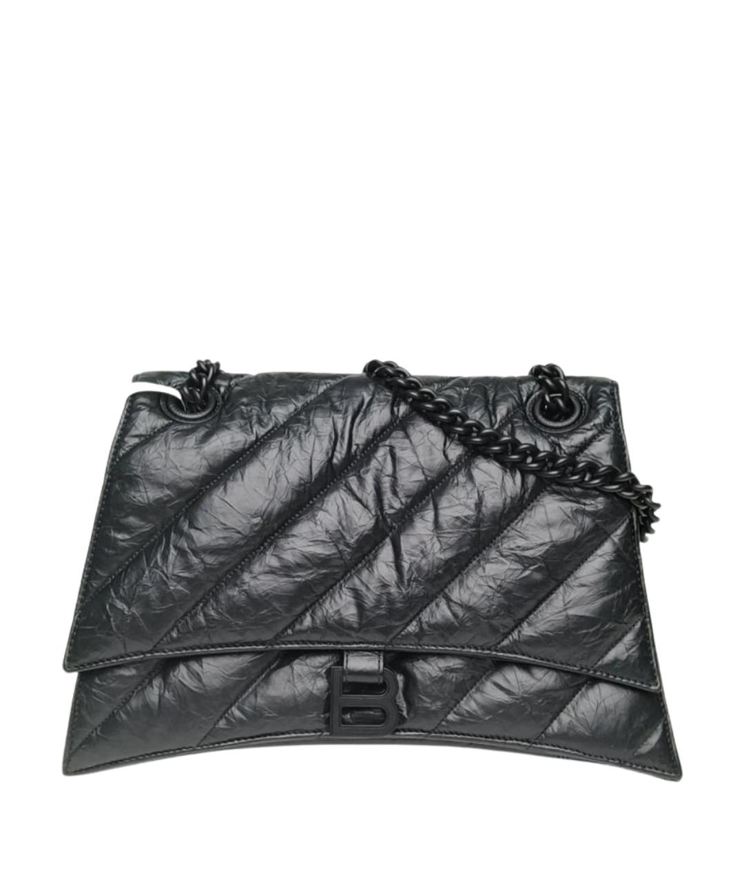 BALENCIAGA Черная кожаная сумка через плечо, фото 1
