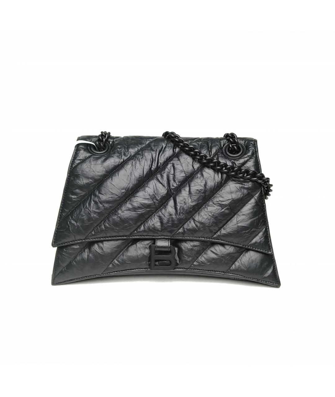 BALENCIAGA Черная кожаная сумка через плечо, фото 2