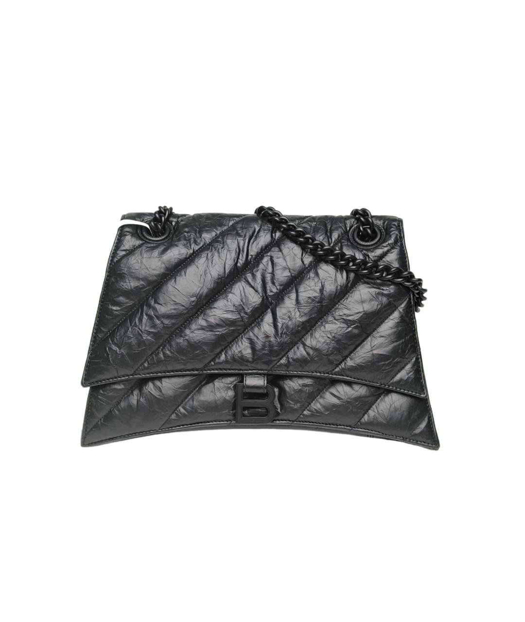 BALENCIAGA Черная кожаная сумка через плечо, фото 9