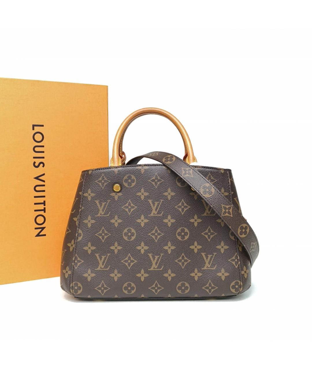 LOUIS VUITTON Коричневая сумка с короткими ручками, фото 8