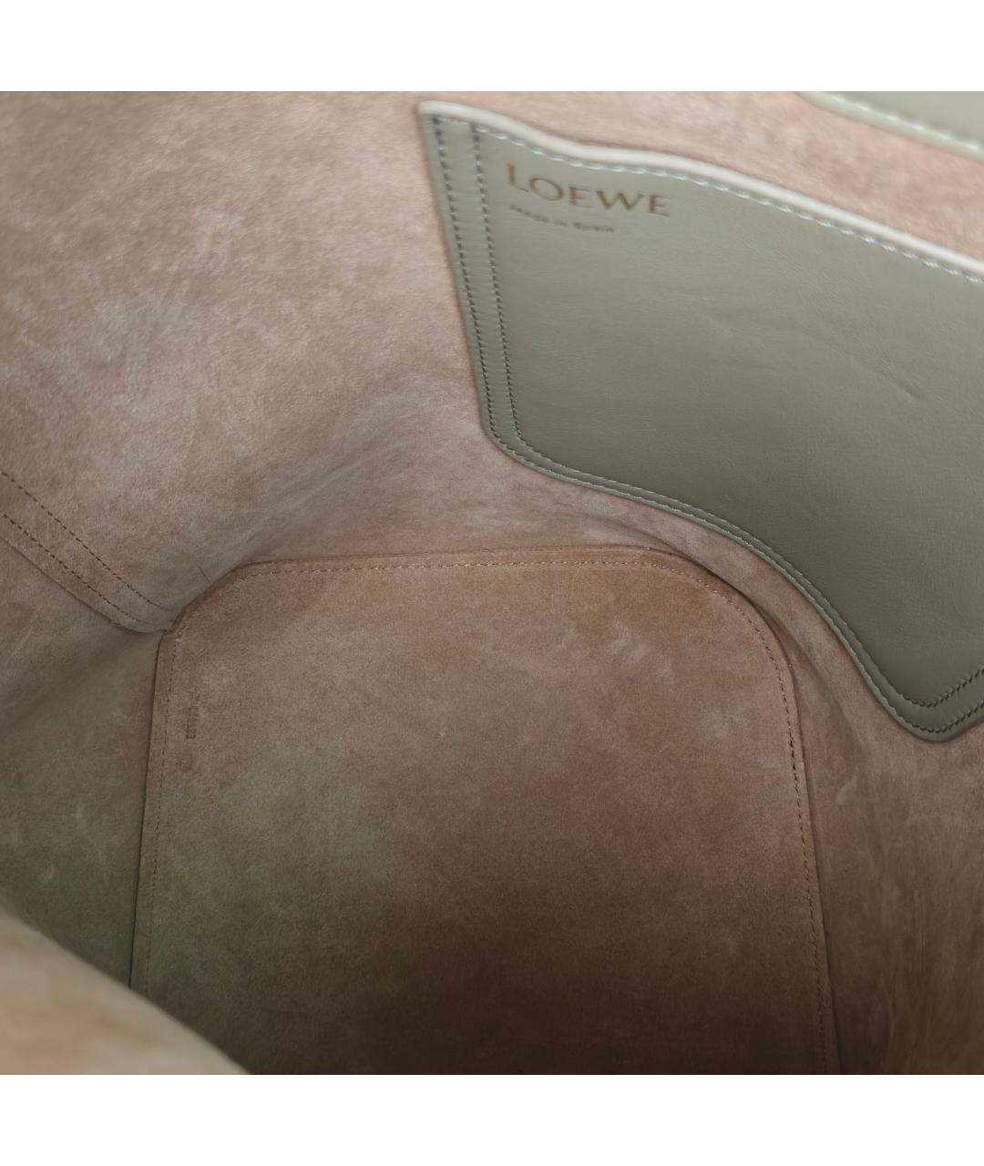 LOEWE Зеленая кожаная сумка через плечо, фото 7