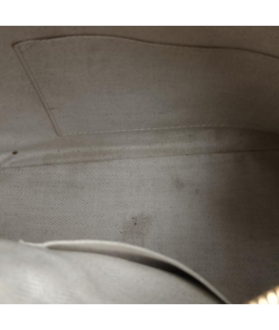 LOEWE Бежевая кожаная сумка с короткими ручками, фото 4