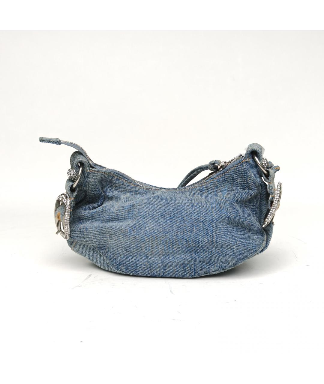 BALENCIAGA Голубая деним сумка через плечо, фото 4
