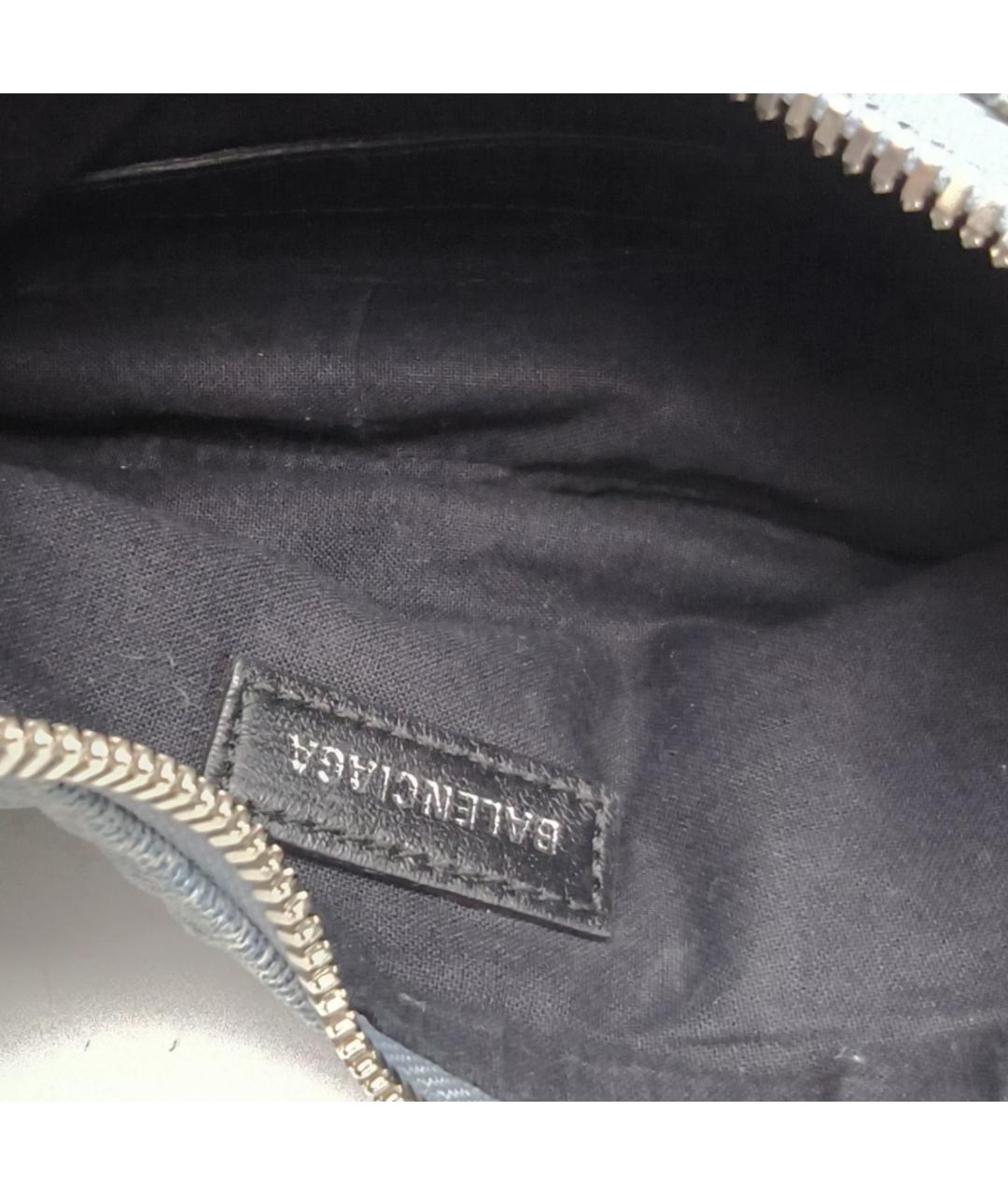 BALENCIAGA Голубая деним сумка через плечо, фото 7