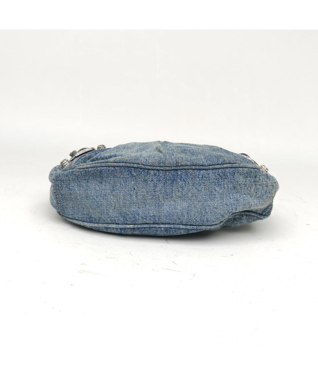 BALENCIAGA Голубая деним сумка через плечо, фото 6