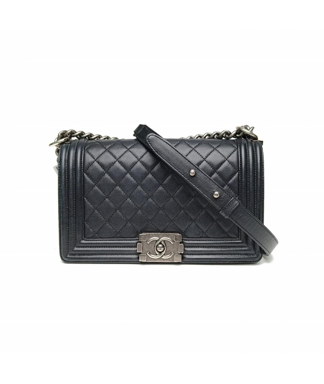 CHANEL Черная кожаная сумка через плечо, фото 2