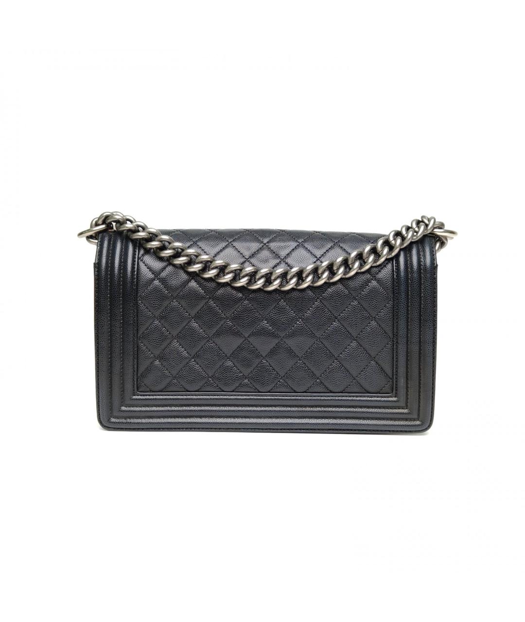 CHANEL Черная кожаная сумка через плечо, фото 4