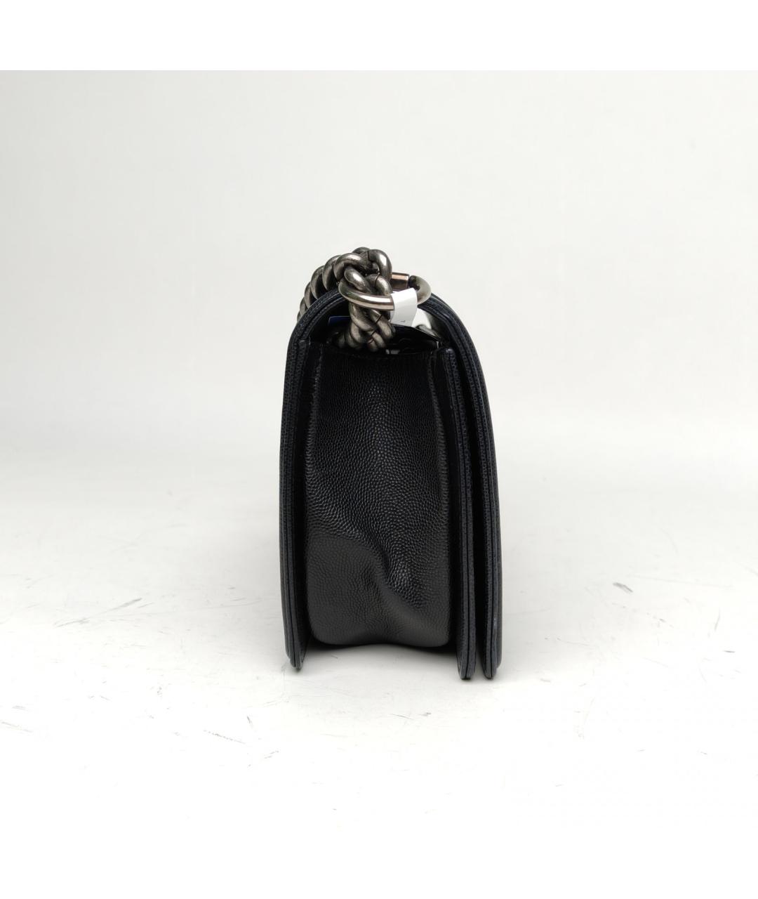 CHANEL Черная кожаная сумка через плечо, фото 5