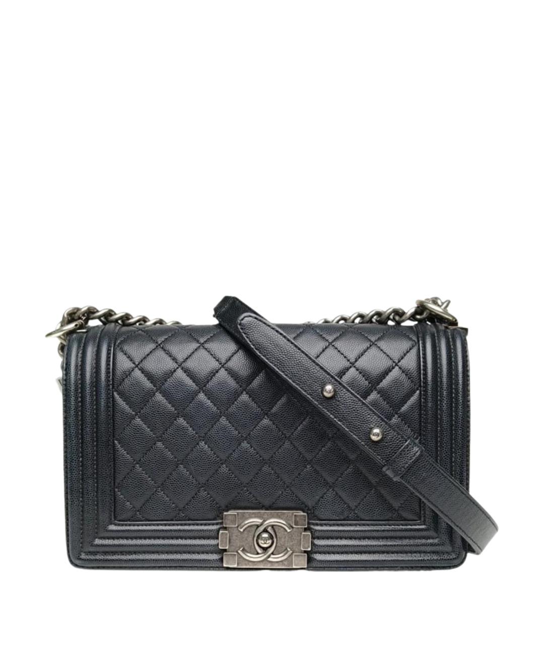CHANEL Черная кожаная сумка через плечо, фото 1