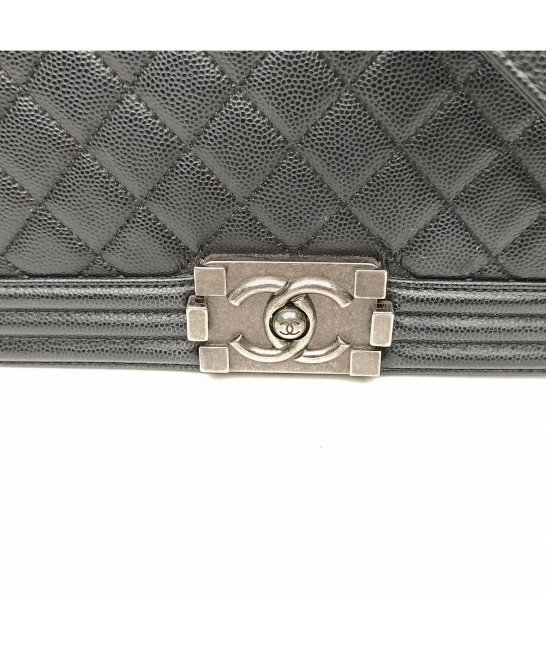 CHANEL Черная кожаная сумка через плечо, фото 8