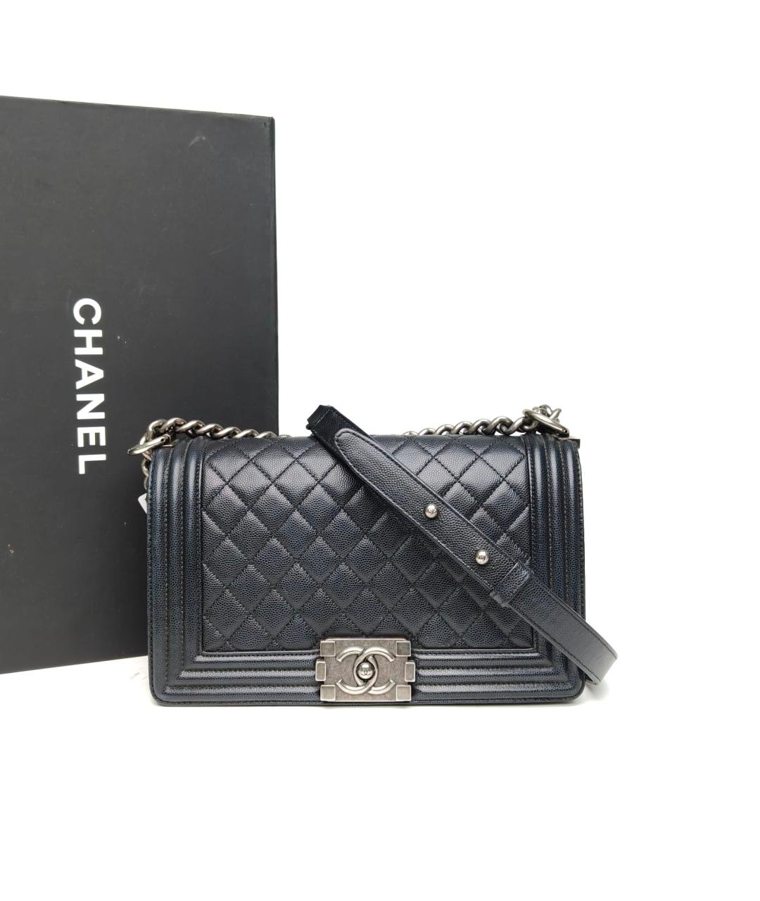 CHANEL Черная кожаная сумка через плечо, фото 9