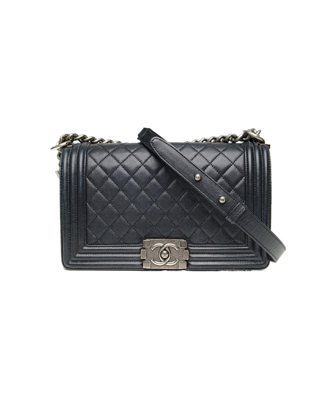 CHANEL Черная кожаная сумка через плечо, фото 10