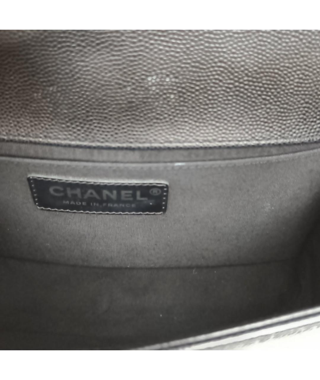 CHANEL Черная кожаная сумка через плечо, фото 7