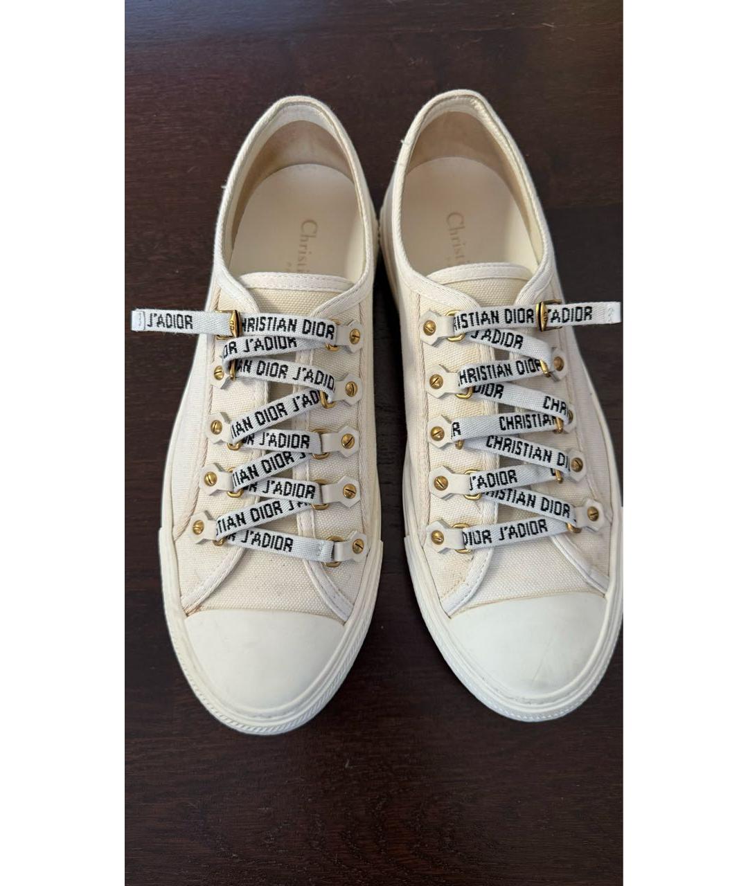 CHRISTIAN DIOR Белые текстильные кеды, фото 5