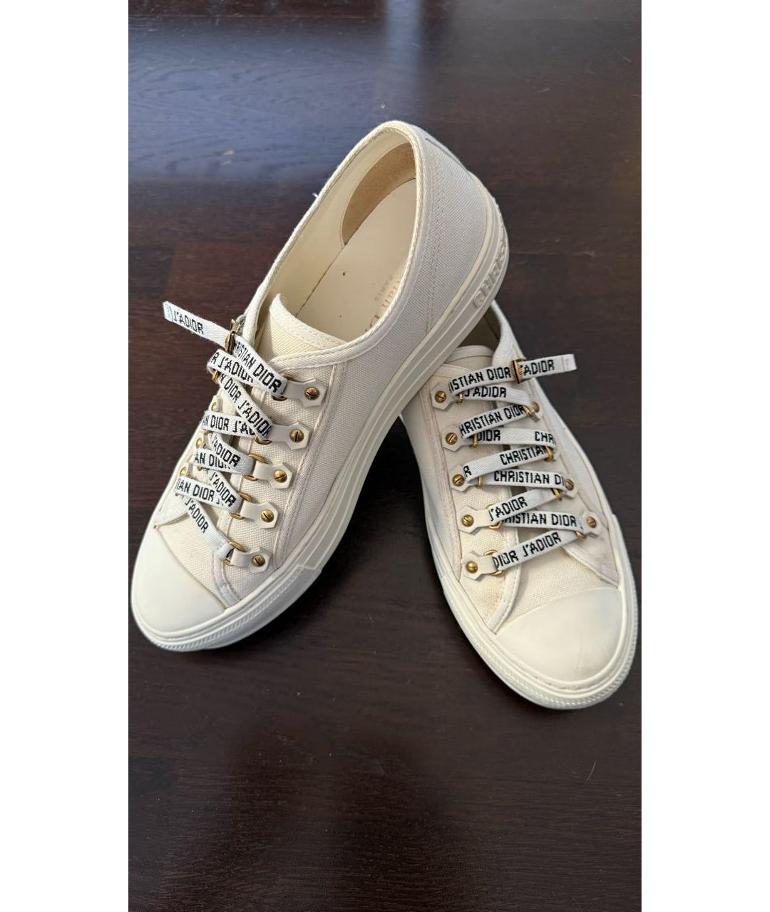 CHRISTIAN DIOR Белые текстильные кеды, фото 2