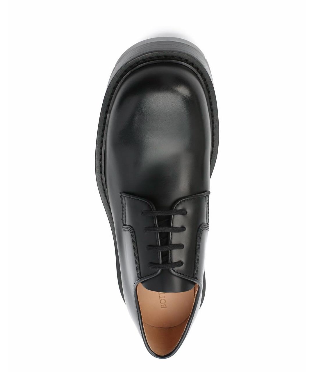 BOTTEGA VENETA Черные кожаные низкие ботинки, фото 5