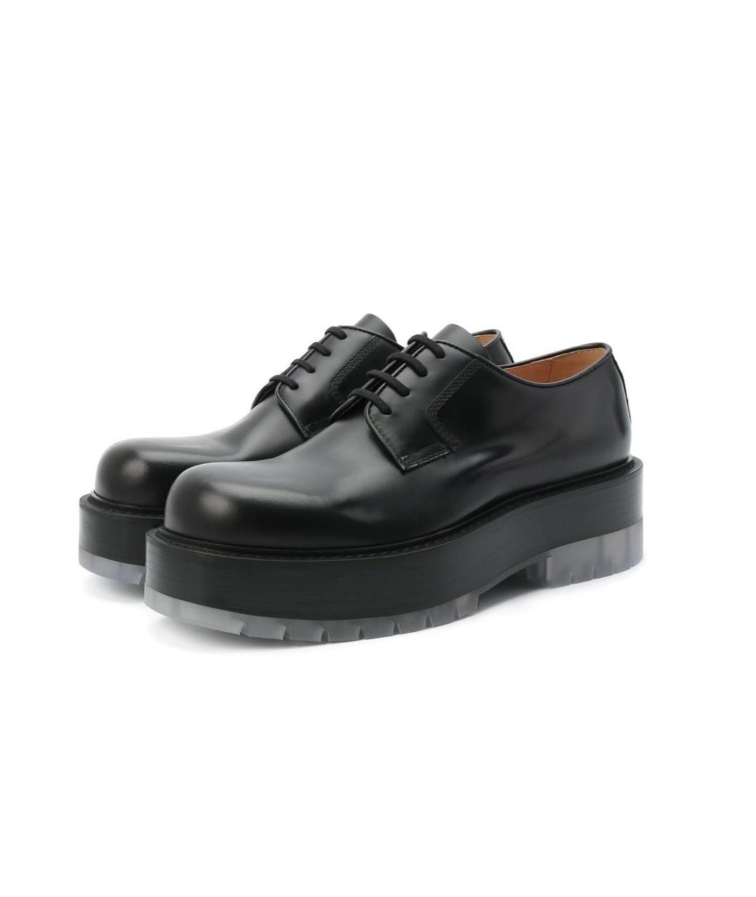 BOTTEGA VENETA Черные кожаные низкие ботинки, фото 9