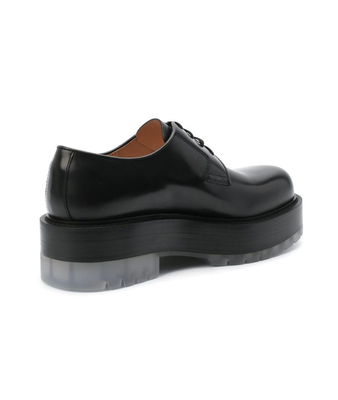 BOTTEGA VENETA Черные кожаные низкие ботинки, фото 4