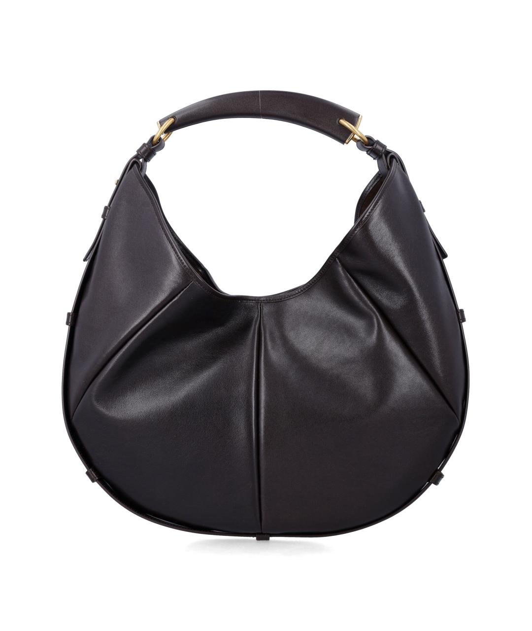 SAINT LAURENT Коричневая кожаная сумка тоут, фото 3