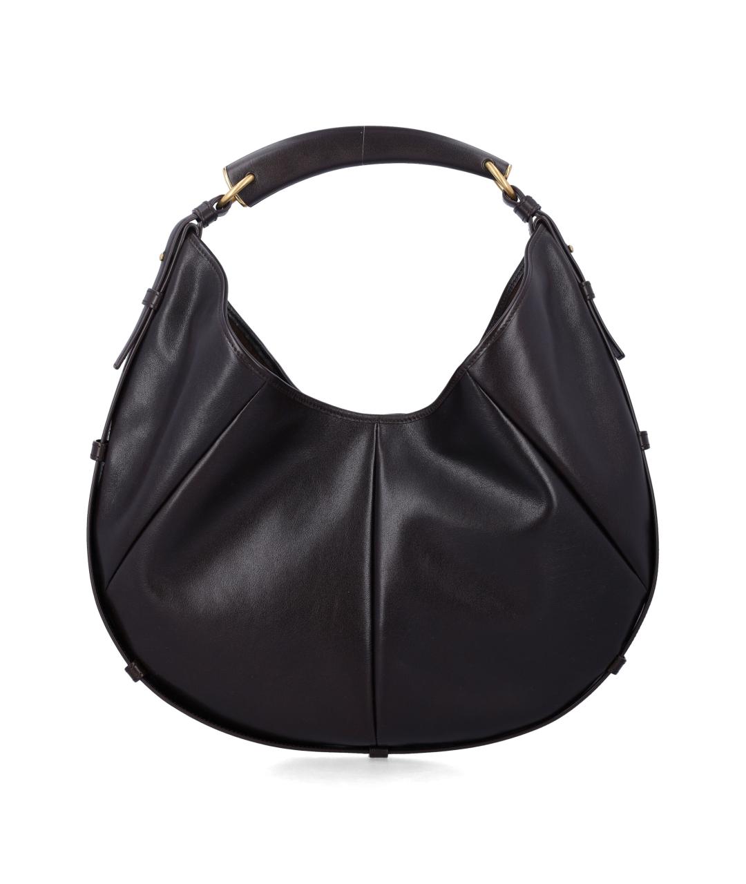 SAINT LAURENT Коричневая кожаная сумка тоут, фото 1