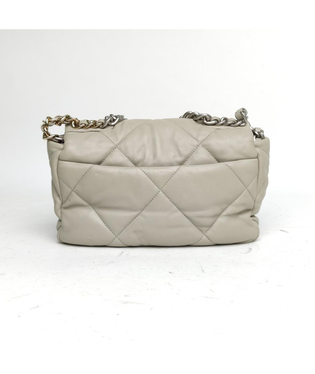 CHANEL Серая кожаная сумка через плечо, фото 4