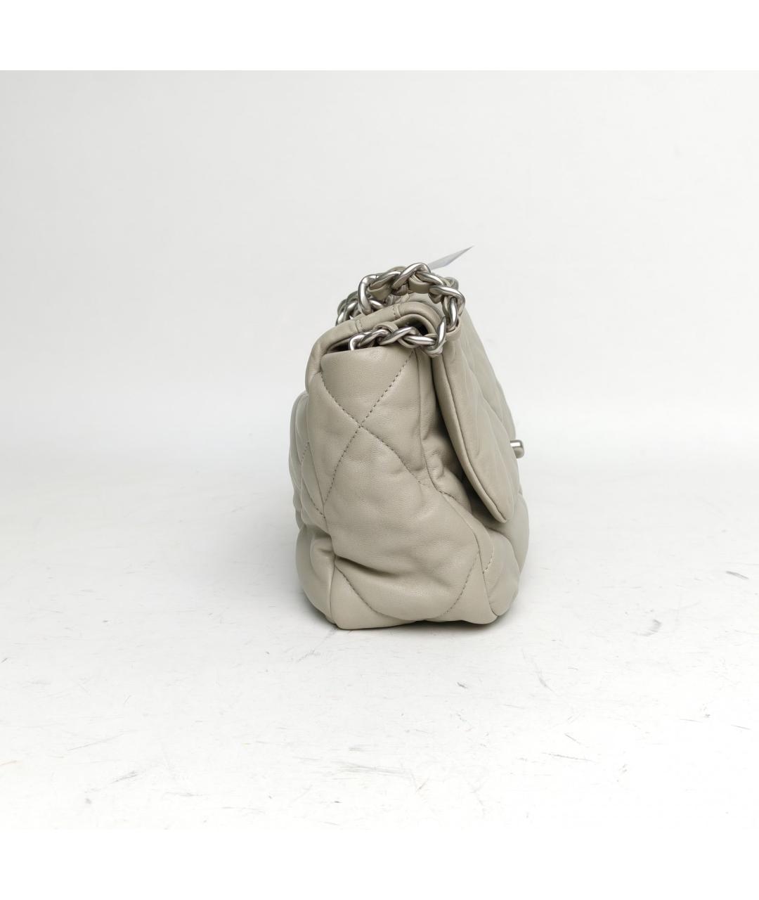 CHANEL Серая кожаная сумка через плечо, фото 5