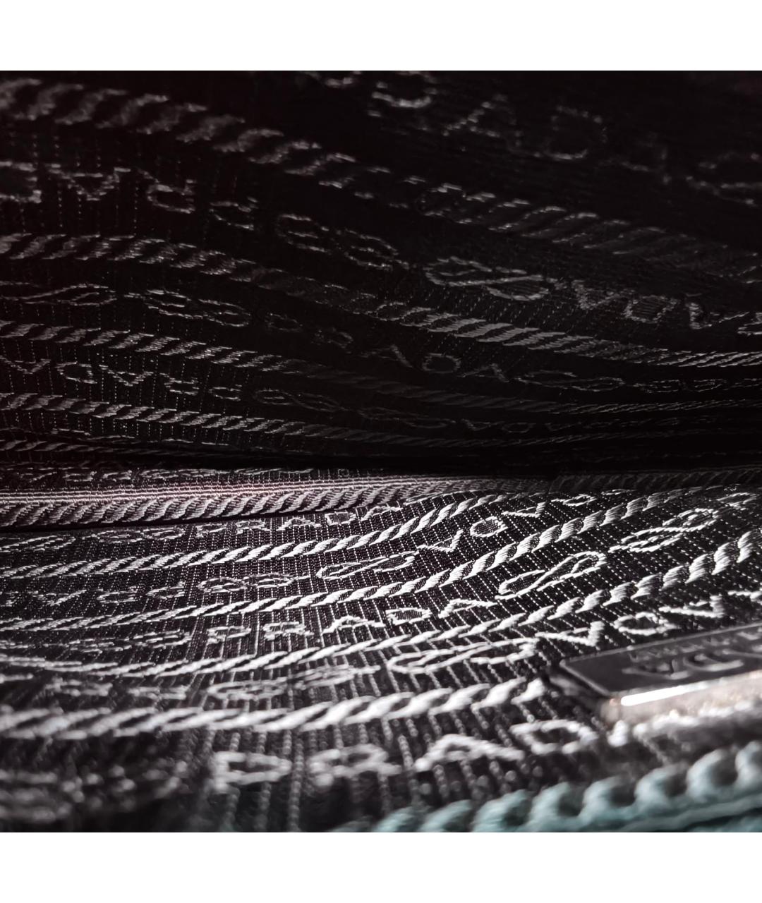 PRADA Черная кожаная сумка через плечо, фото 7