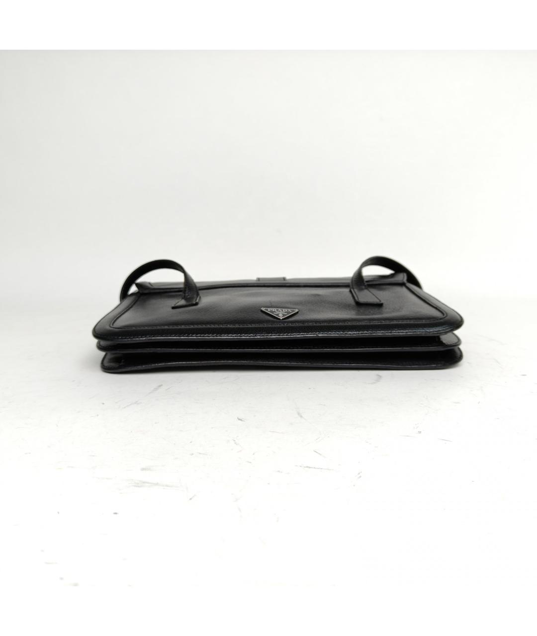 PRADA Черная кожаная сумка через плечо, фото 6