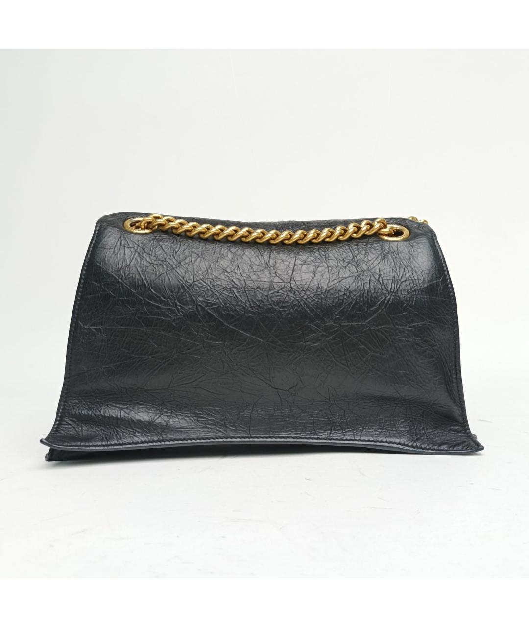 BALENCIAGA Черная кожаная сумка через плечо, фото 4